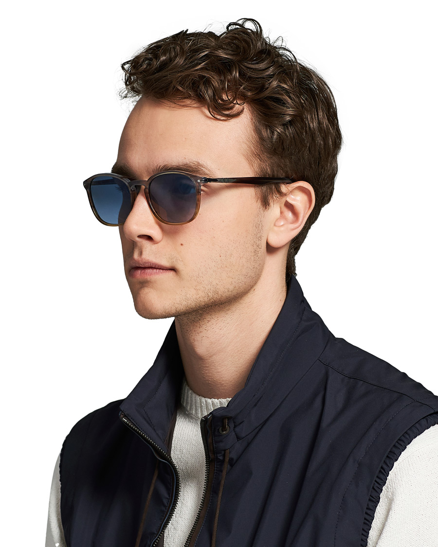 Homme | Persol 0PO3215S Sunglasses Brown/Gradient Blue | Persol | 0PO3215S Sunglasses Brown/Gradient Blue