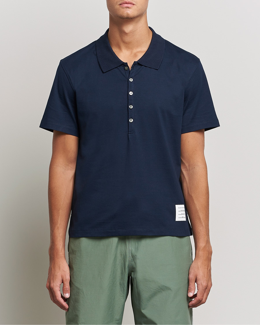 Homme | Polos | Thom Browne | Relaxed Fit Polo Navy