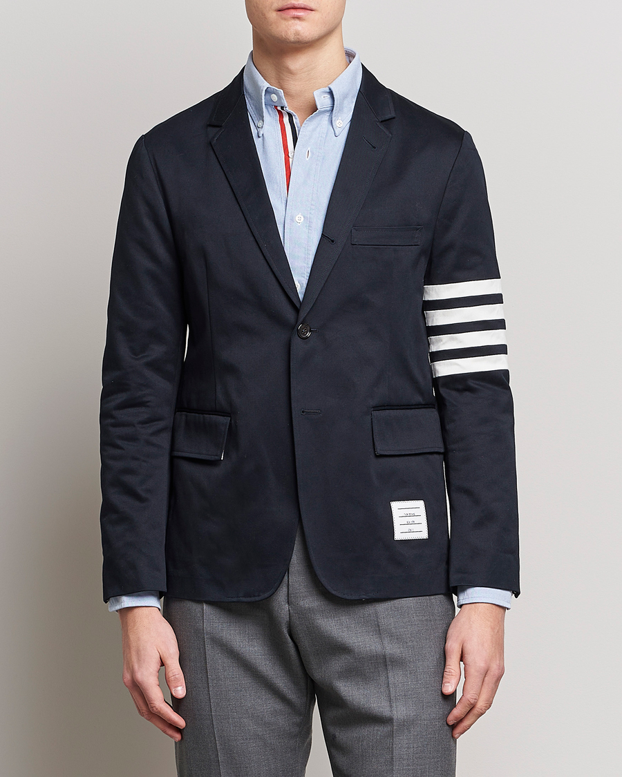 Homme | Blazers | Thom Browne | Unconstructed Cotton Blazer Navy