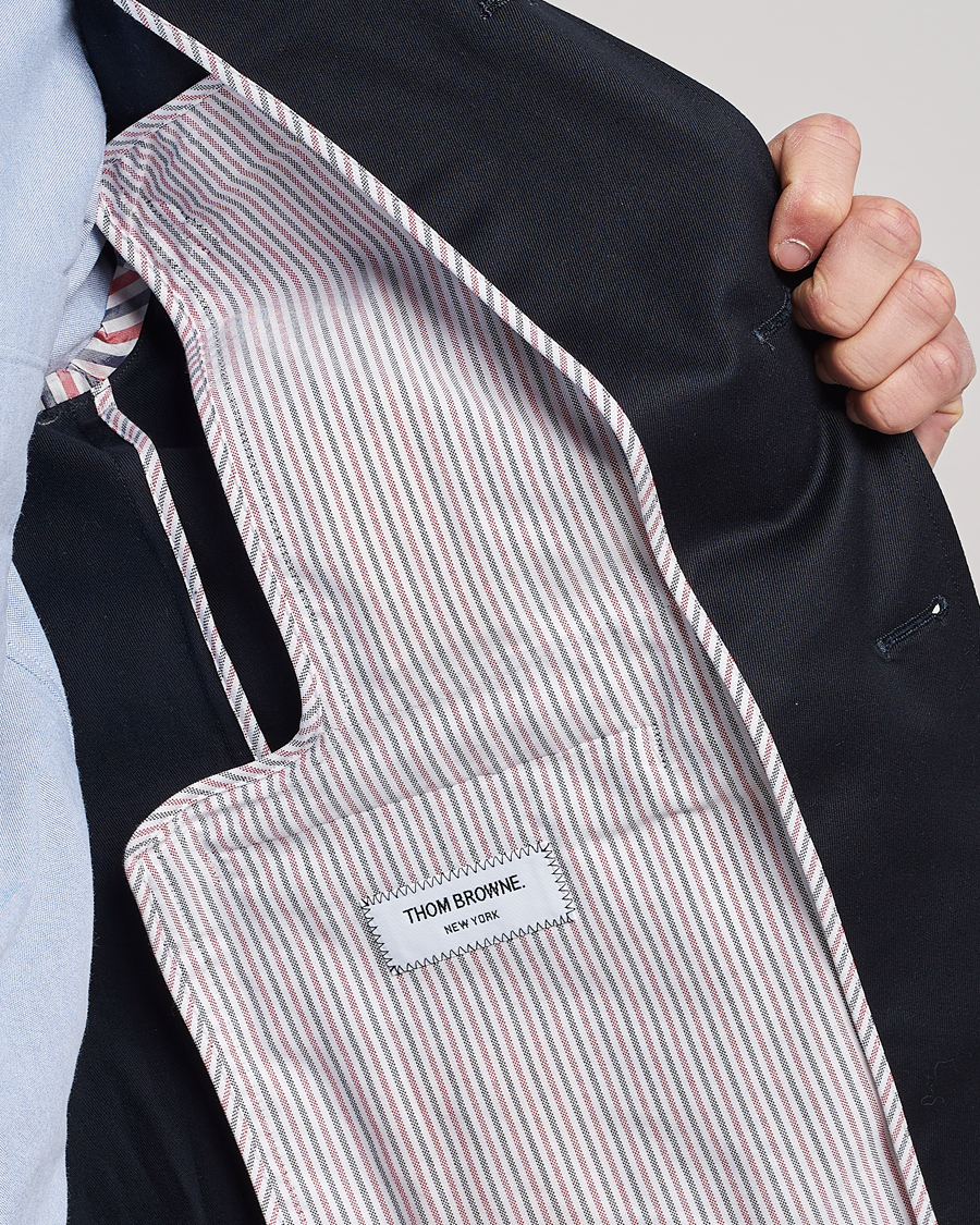 Homme | Blazers | Thom Browne | Unconstructed Cotton Blazer Navy