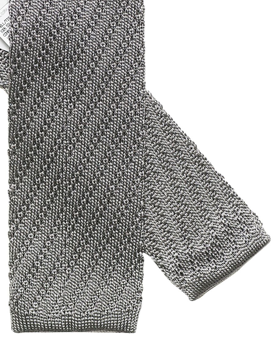 Homme | Thom Browne Knitted Tie Light Grey | Thom Browne | Knitted Tie Light Grey
