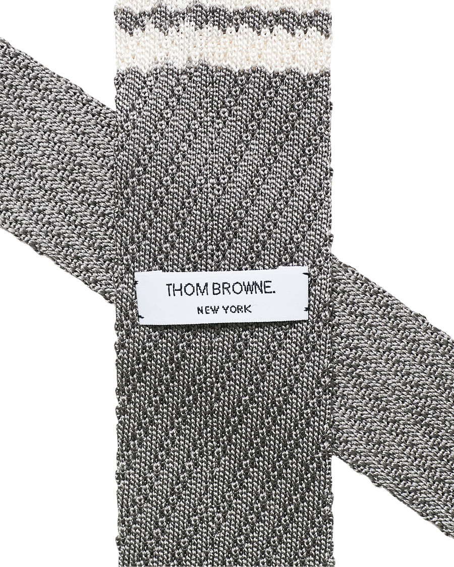 Homme | Thom Browne Knitted Tie Light Grey | Thom Browne | Knitted Tie Light Grey