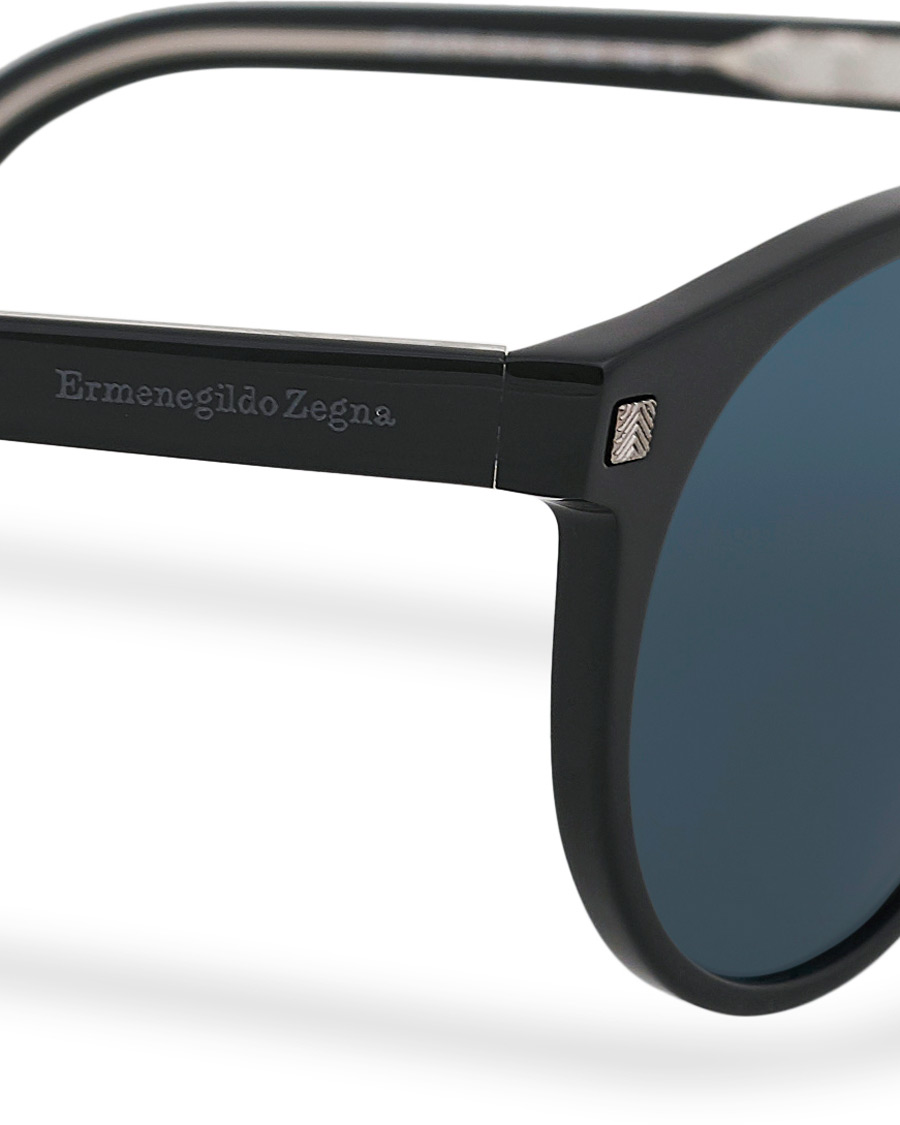 Homme | Ermenegildo Zegna EZ0172 Sunglasses Shiny Black/Blue | Ermenegildo Zegna | EZ0172 Sunglasses Shiny Black/Blue