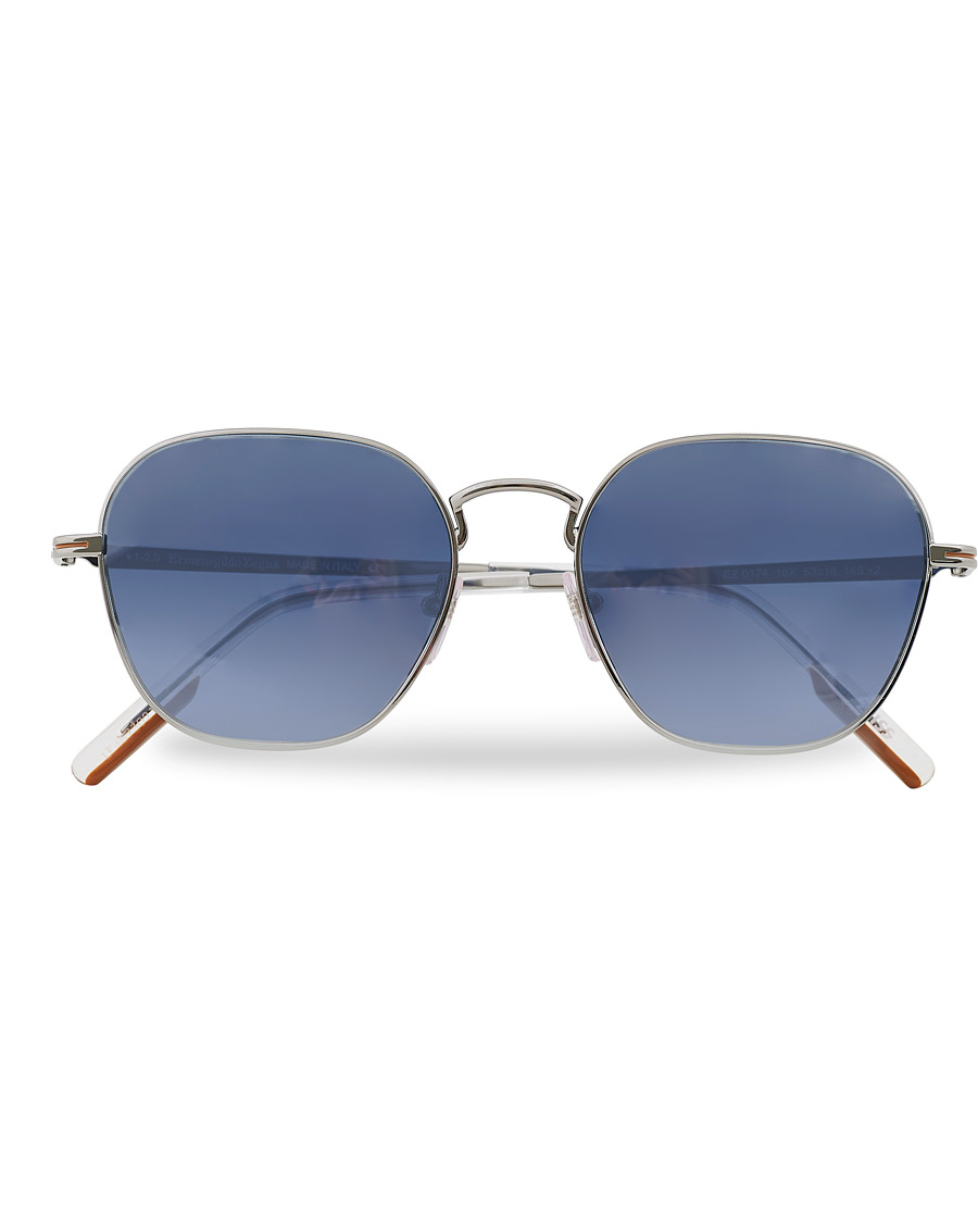 Homme | Ermenegildo Zegna EZ0174 Sunglasses Shiny Palladium/Blue Mirror | Ermenegildo Zegna | EZ0174 Sunglasses Shiny Palladium/Blue Mirror