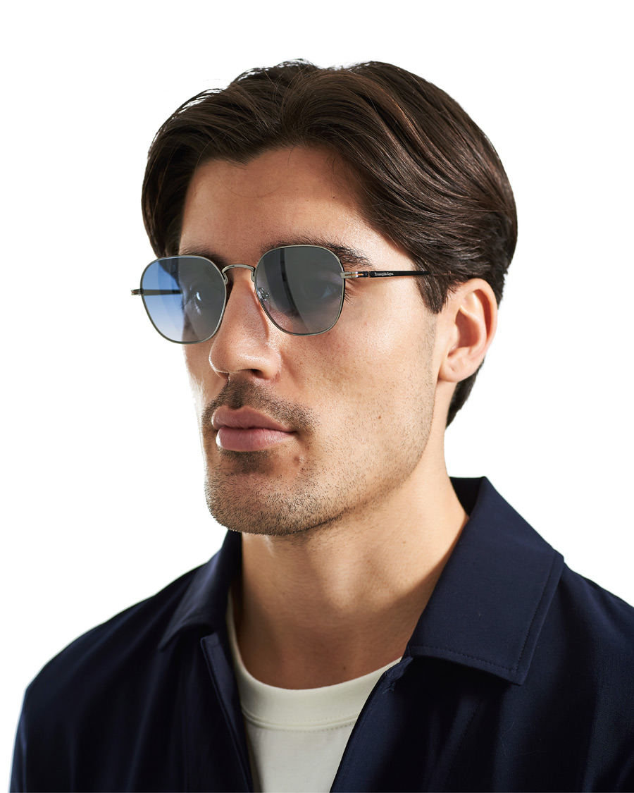 Homme | Ermenegildo Zegna EZ0174 Sunglasses Shiny Palladium/Blue Mirror | Ermenegildo Zegna | EZ0174 Sunglasses Shiny Palladium/Blue Mirror