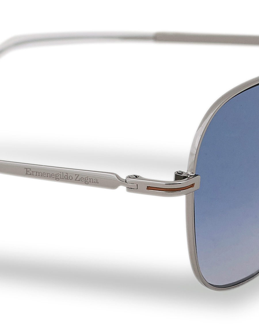Homme | Ermenegildo Zegna EZ0174 Sunglasses Shiny Palladium/Blue Mirror | Ermenegildo Zegna | EZ0174 Sunglasses Shiny Palladium/Blue Mirror