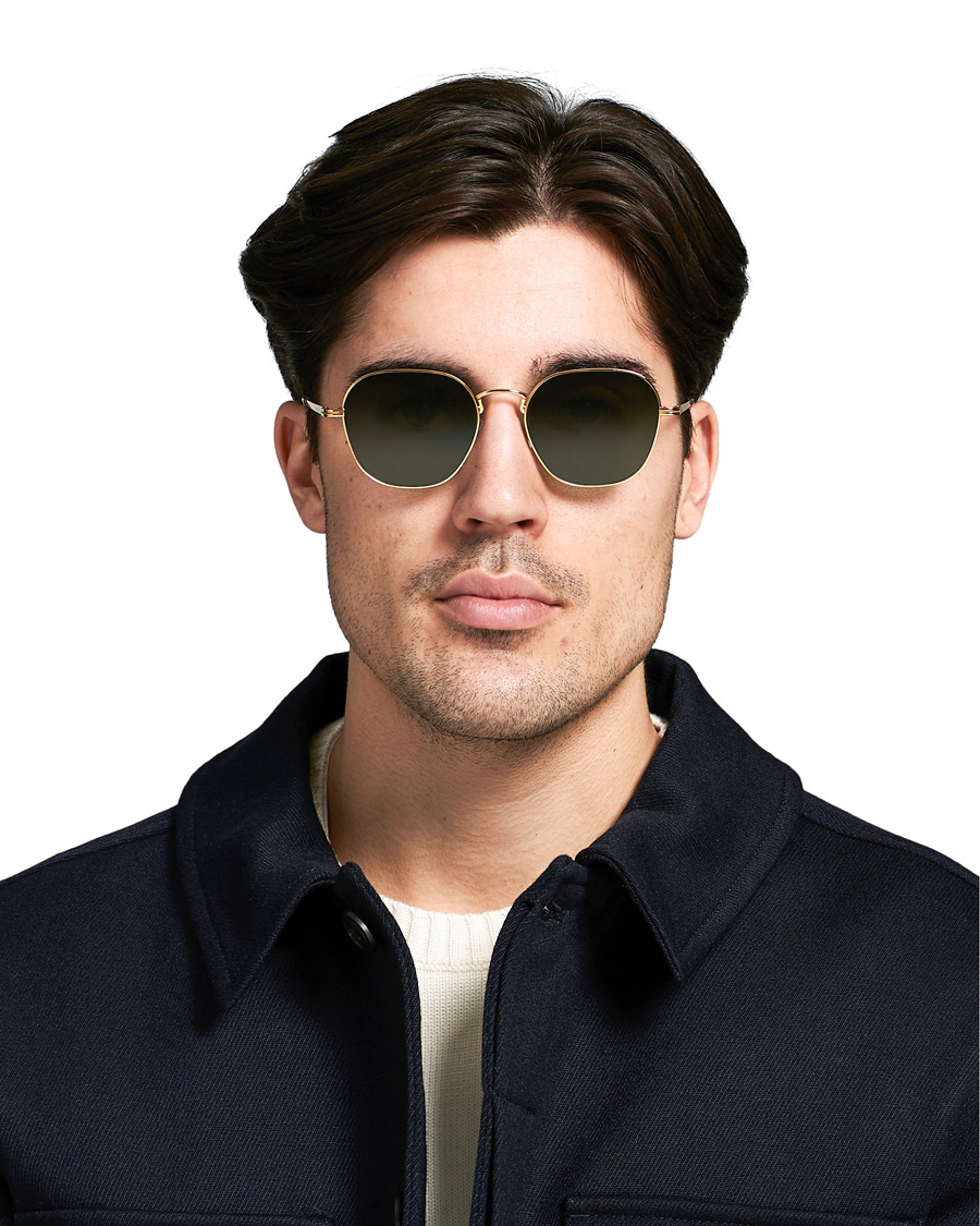 Homme | Ermenegildo Zegna EZ0174 Sunglasses Shiny Deep Gold/Green | Ermenegildo Zegna | EZ0174 Sunglasses Shiny Deep Gold/Green