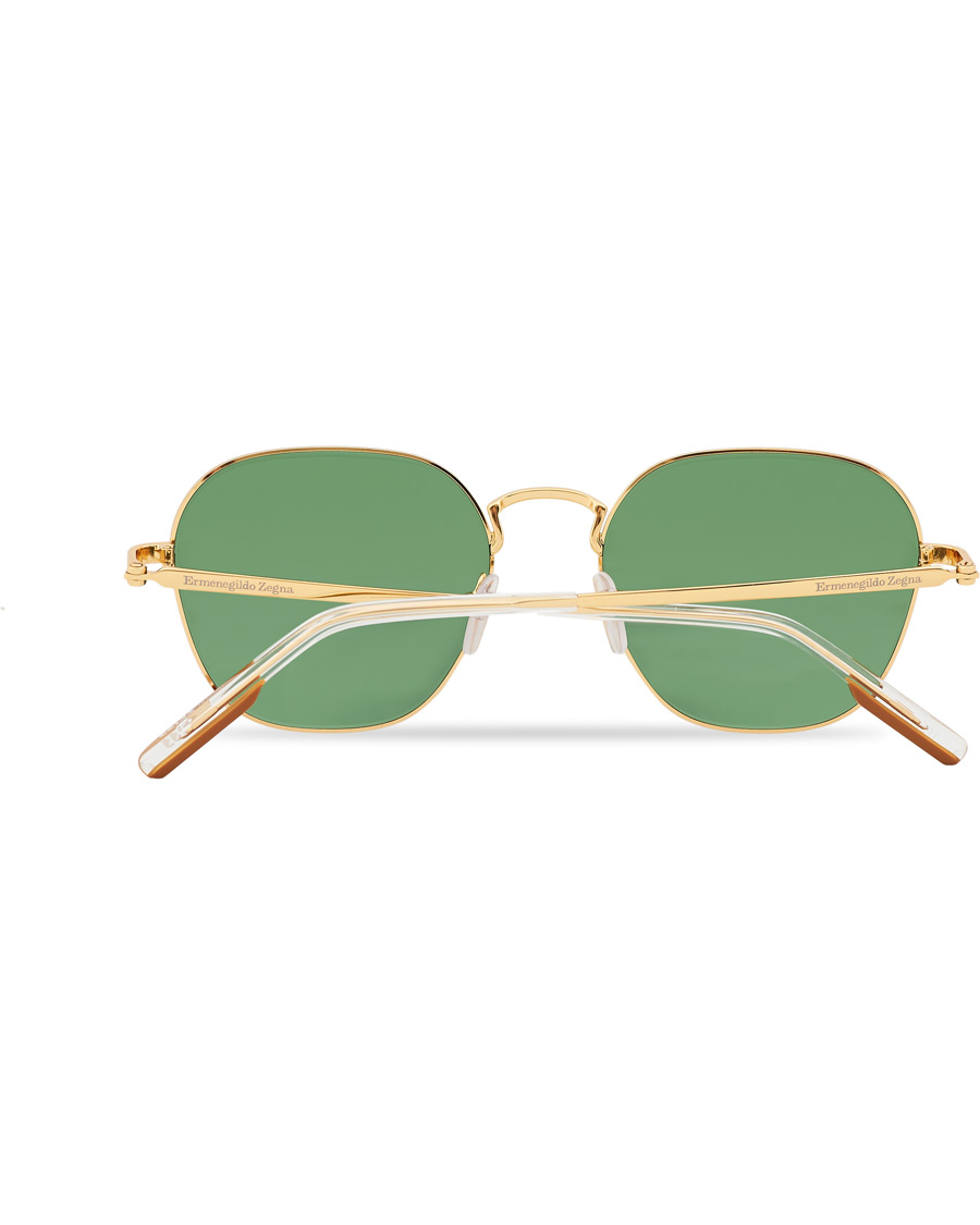 Homme | Ermenegildo Zegna EZ0174 Sunglasses Shiny Deep Gold/Green | Ermenegildo Zegna | EZ0174 Sunglasses Shiny Deep Gold/Green