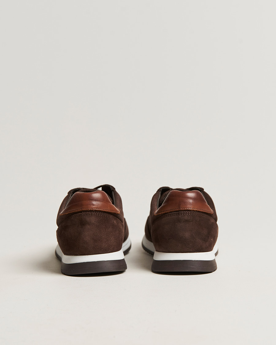 Homme | Baskets | Loake Shoemakers | Bannister Running Sneaker Dark Brown Suede