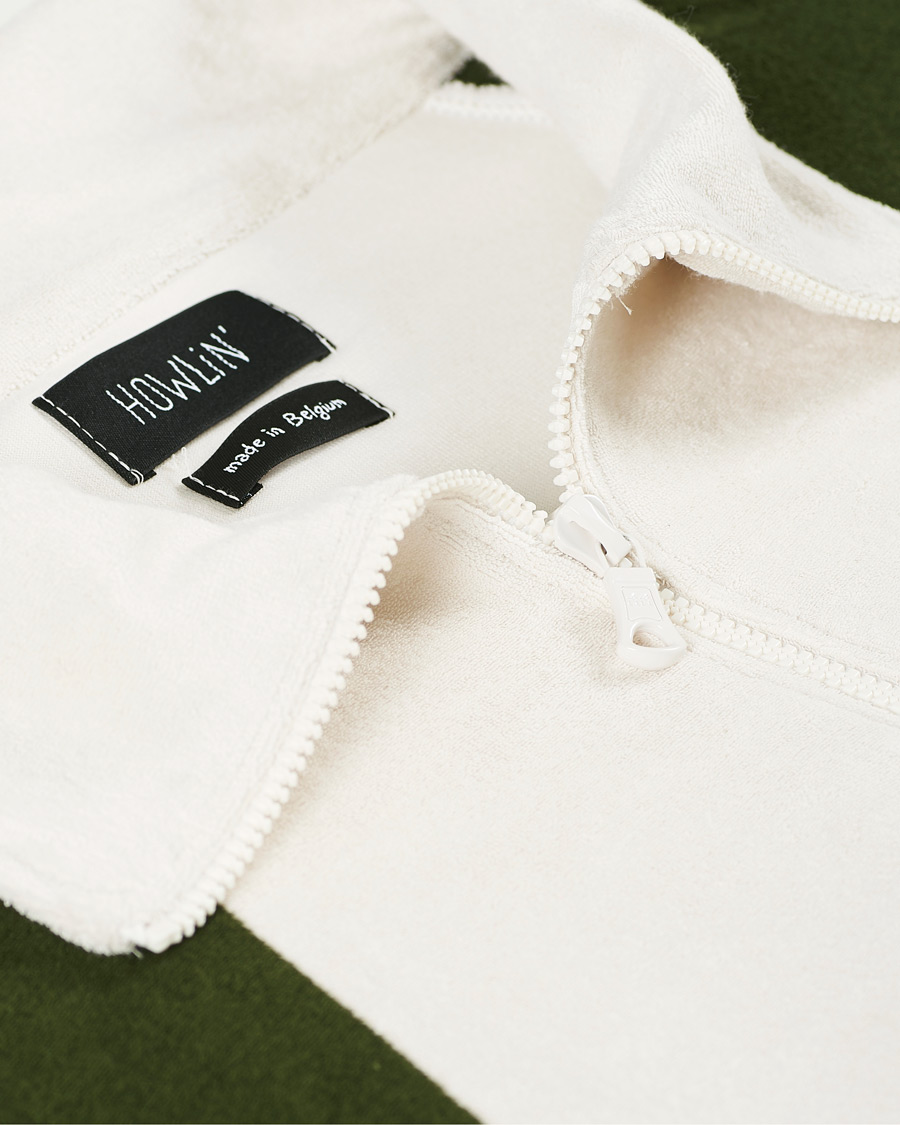 Homme | Pulls Et Tricots | Howlin' | Long Sleeve Terry Zip Sweat Dark Green