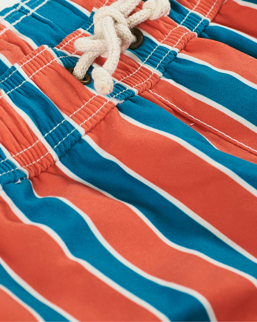 Homme | Maillots De Bain | Ripa Ripa | Monterosso Striped Swimshorts Green/Orange