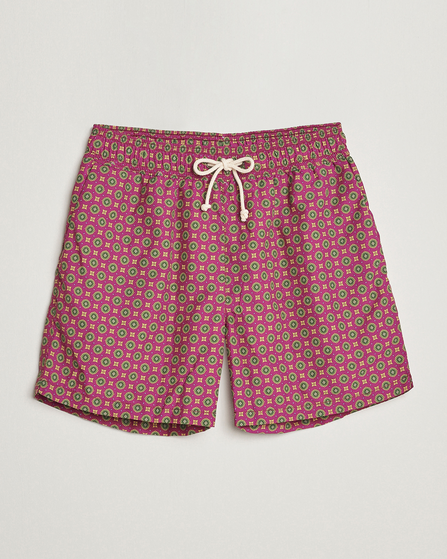 Homme | Maillots De Bain | Ripa Ripa | Nicola Radano Colab Printed Swimshorts Bordeaux