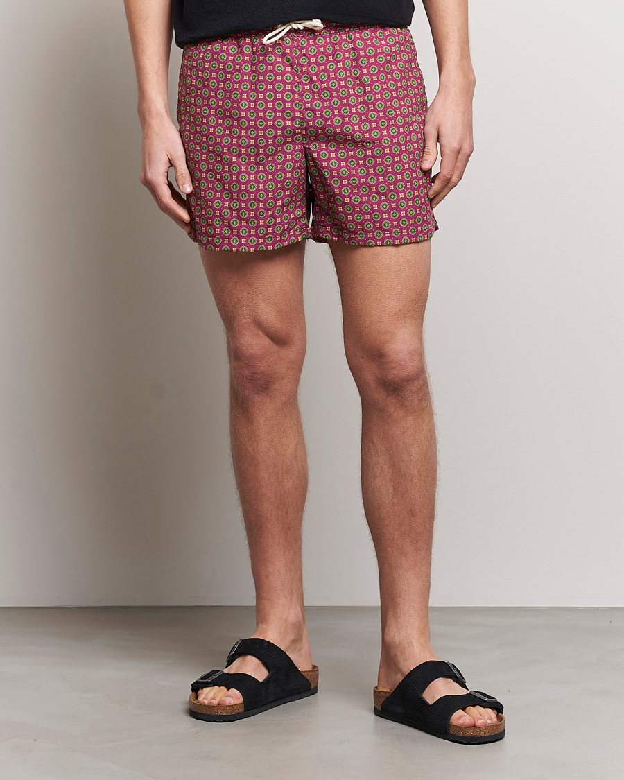 Homme | Maillots De Bain | Ripa Ripa | Nicola Radano Colab Printed Swimshorts Bordeaux