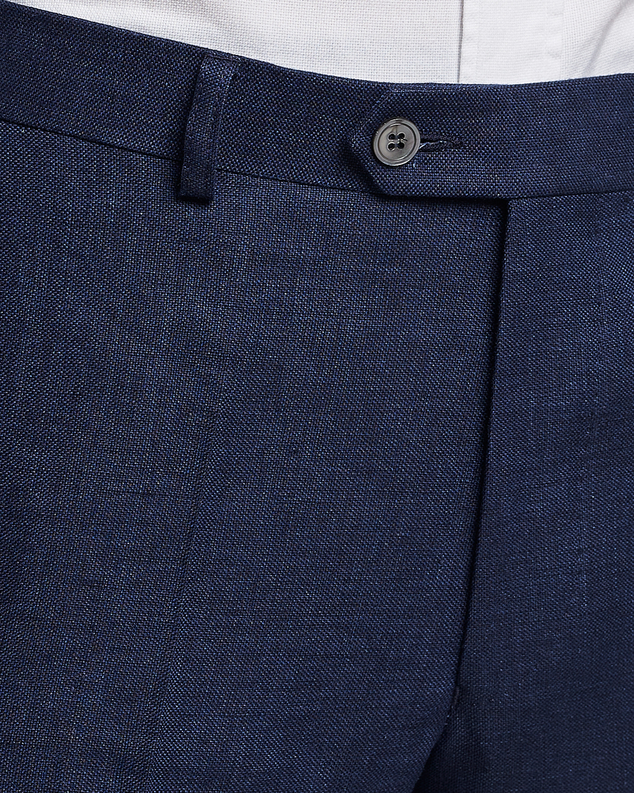 Homme | Pantalons | Oscar Jacobson | Denz Linen Trousers Navy
