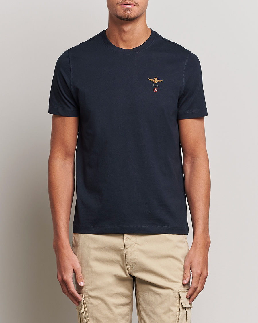 Homme | T-shirts | Aeronautica Militare | TS1580 Crew Neck Tee Navy