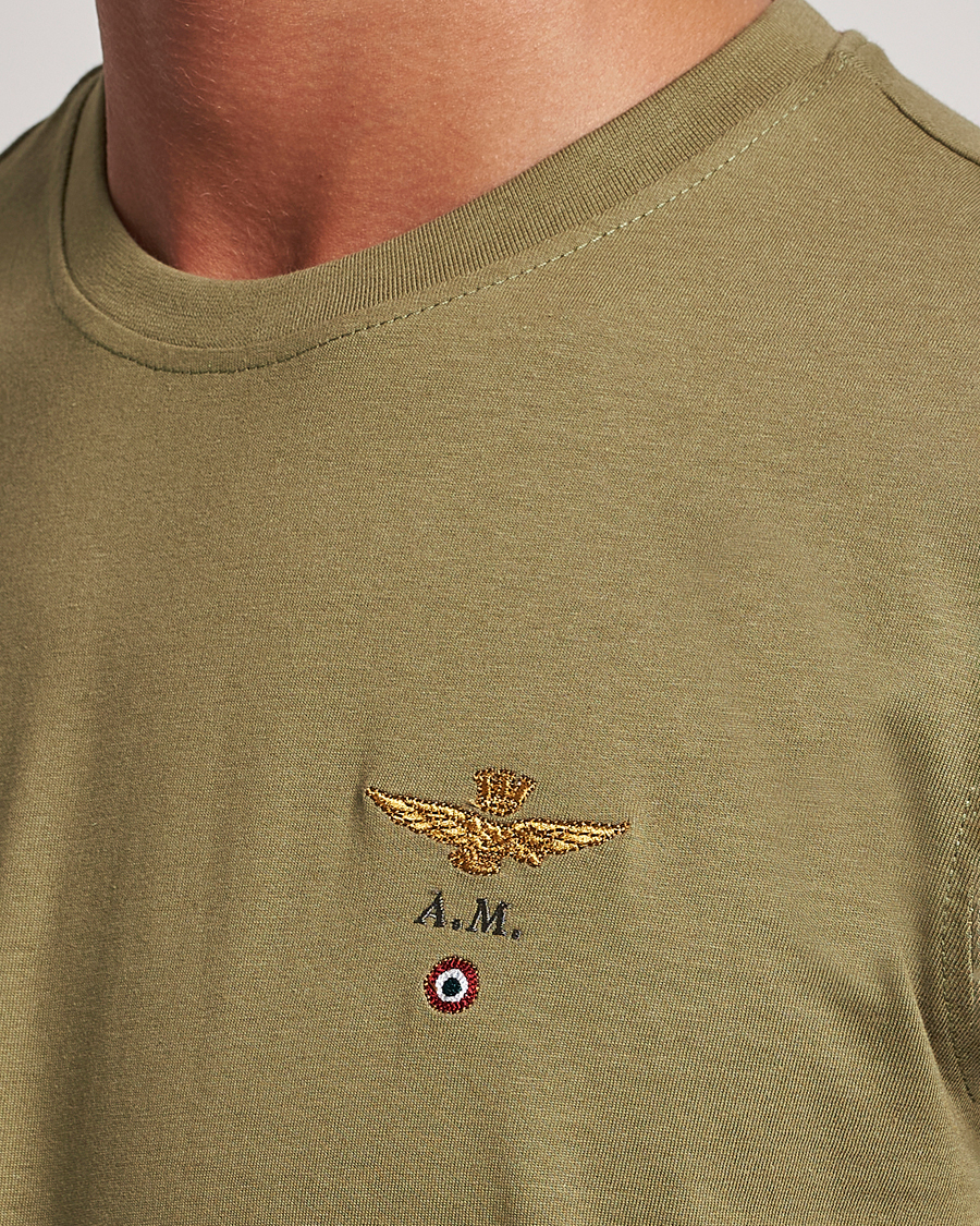Homme | T-shirts | Aeronautica Militare | TS1580 Crew Neck Tee Green