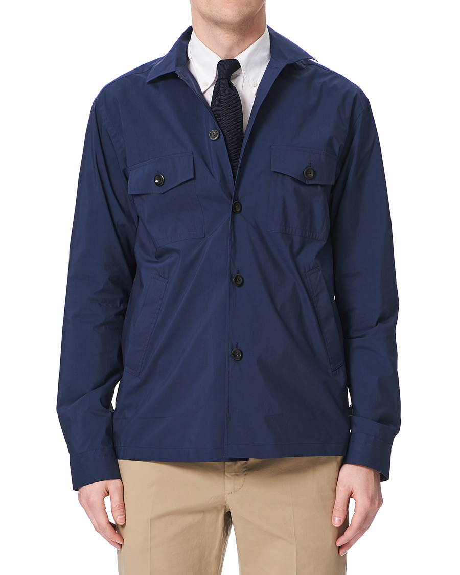 Homme | Chemises | Eton | Cotton/Nylon Overshirt Navy