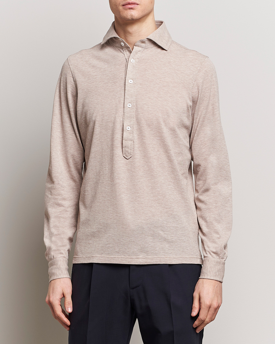 Homme | Chemises | Gran Sasso | Popover Shirt Beige