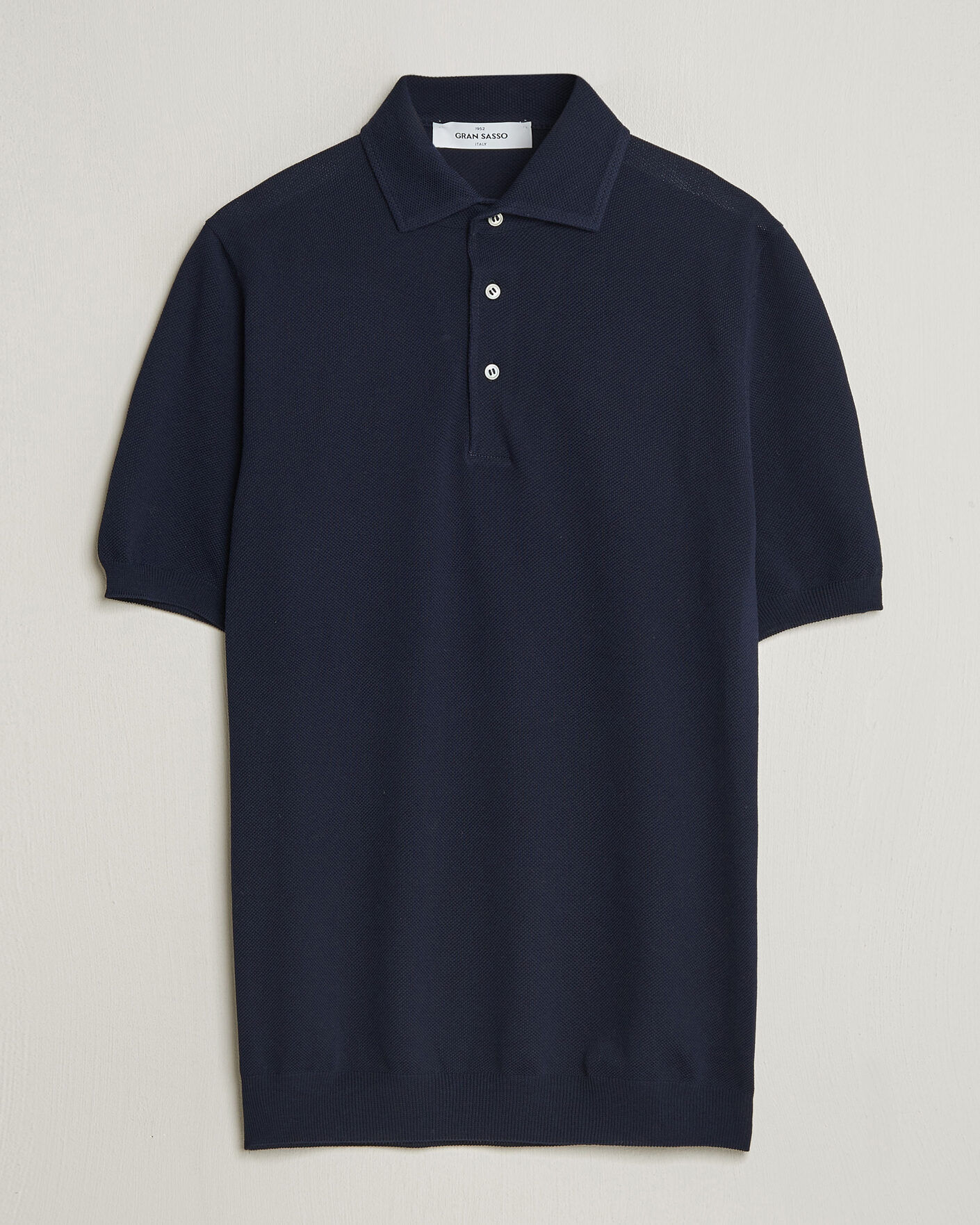 Homme | Polos | Gran Sasso | Structured Cotton Polo Navy