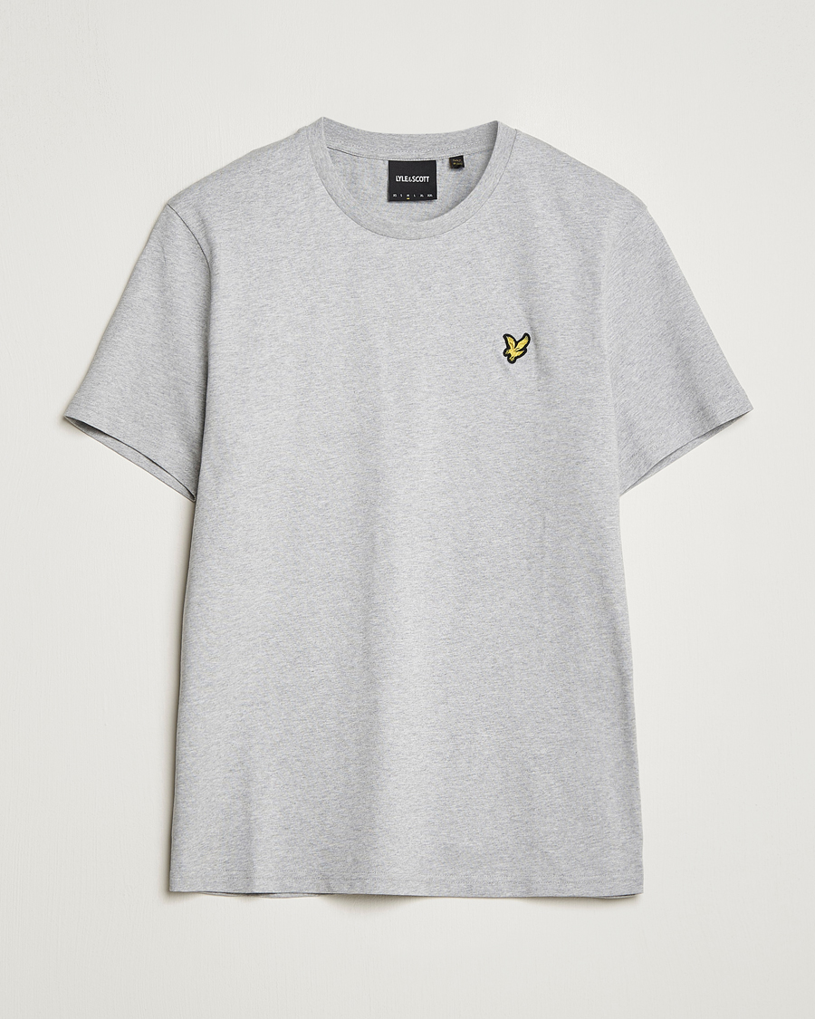 Homme | T-shirts | Lyle & Scott | Crew Neck Organic Cotton T-Shirt Light Grey Marl