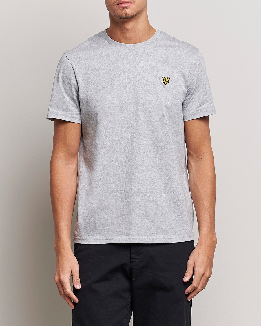 Homme | T-shirts À Manches Courtes | Lyle & Scott | Crew Neck Organic Cotton T-Shirt Light Grey Marl