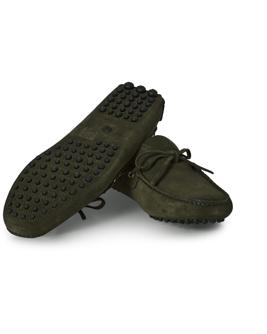 Homme | Car Shoe Driver Moccasin Dark Green Suede | Car Shoe | Driver Moccasin Dark Green Suede