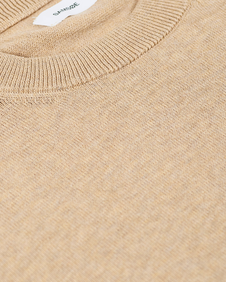 Homme | Pulls Et Tricots | Samsøe Samsøe | Samsøe & Samsøe Thijs Cotton/Cashmere Crew Neck Humus