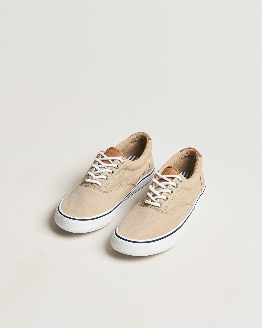 Homme | Sperry Striper II Canvas Sneaker Beige | Sperry | Striper II Canvas Sneaker Beige
