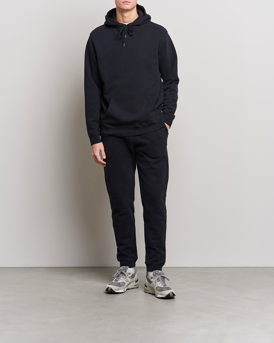 Homme | Pantalons | Sunspel | Cotton Loopback Track Pants Black