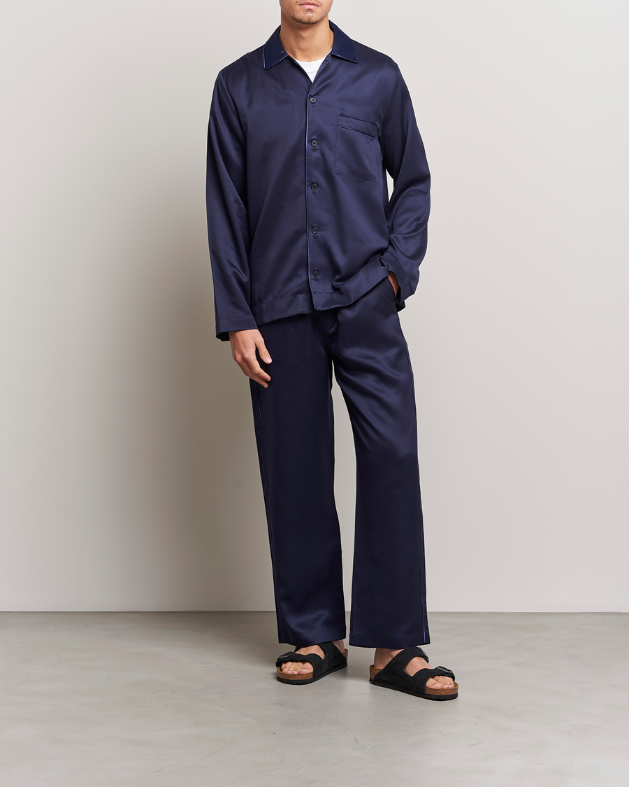 Homme | Peignoirs Et Pyjamas | CDLP | Home Suit Long Sleeve Top Navy Blue