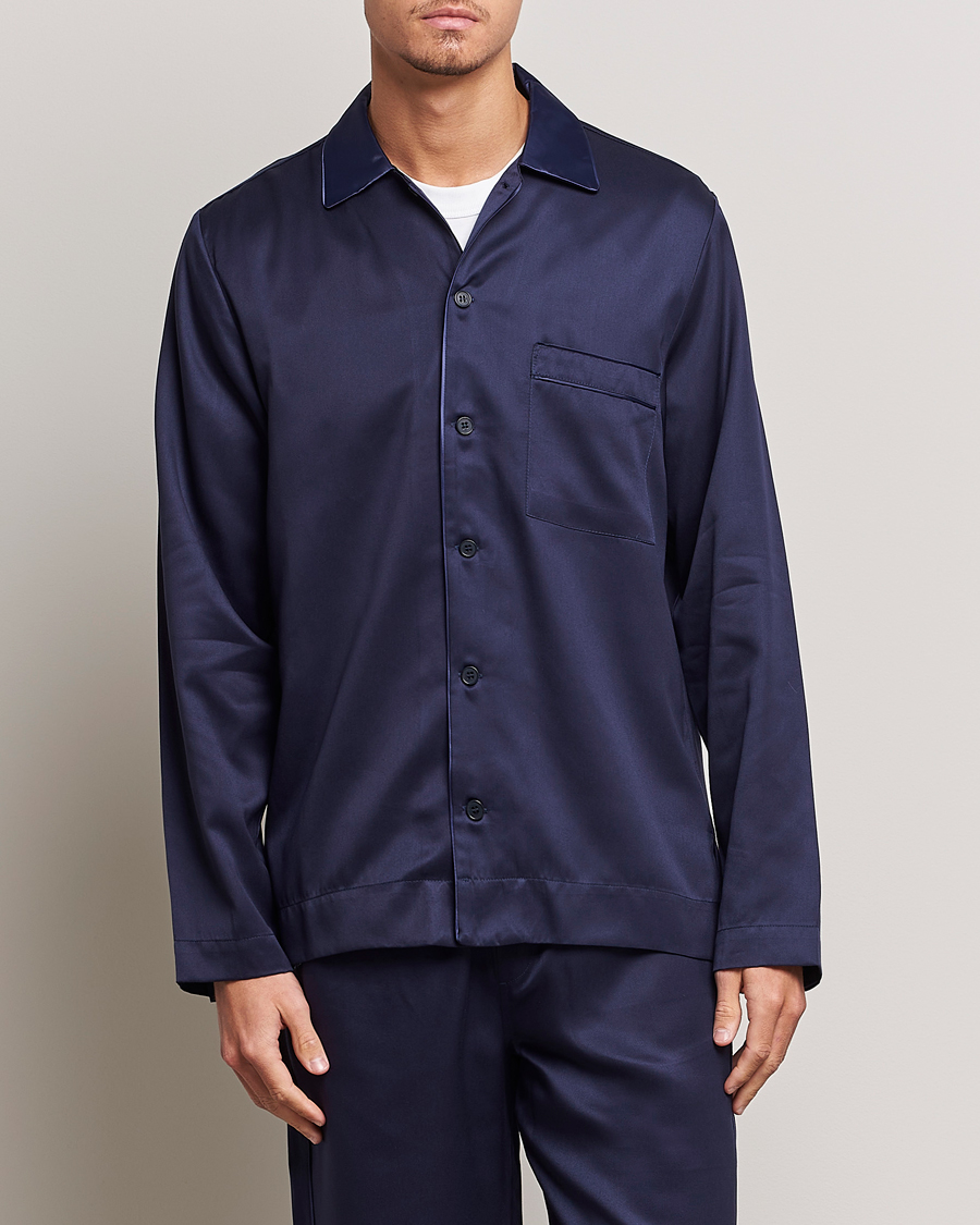 Homme | Peignoirs Et Pyjamas | CDLP | Home Suit Long Sleeve Top Navy Blue