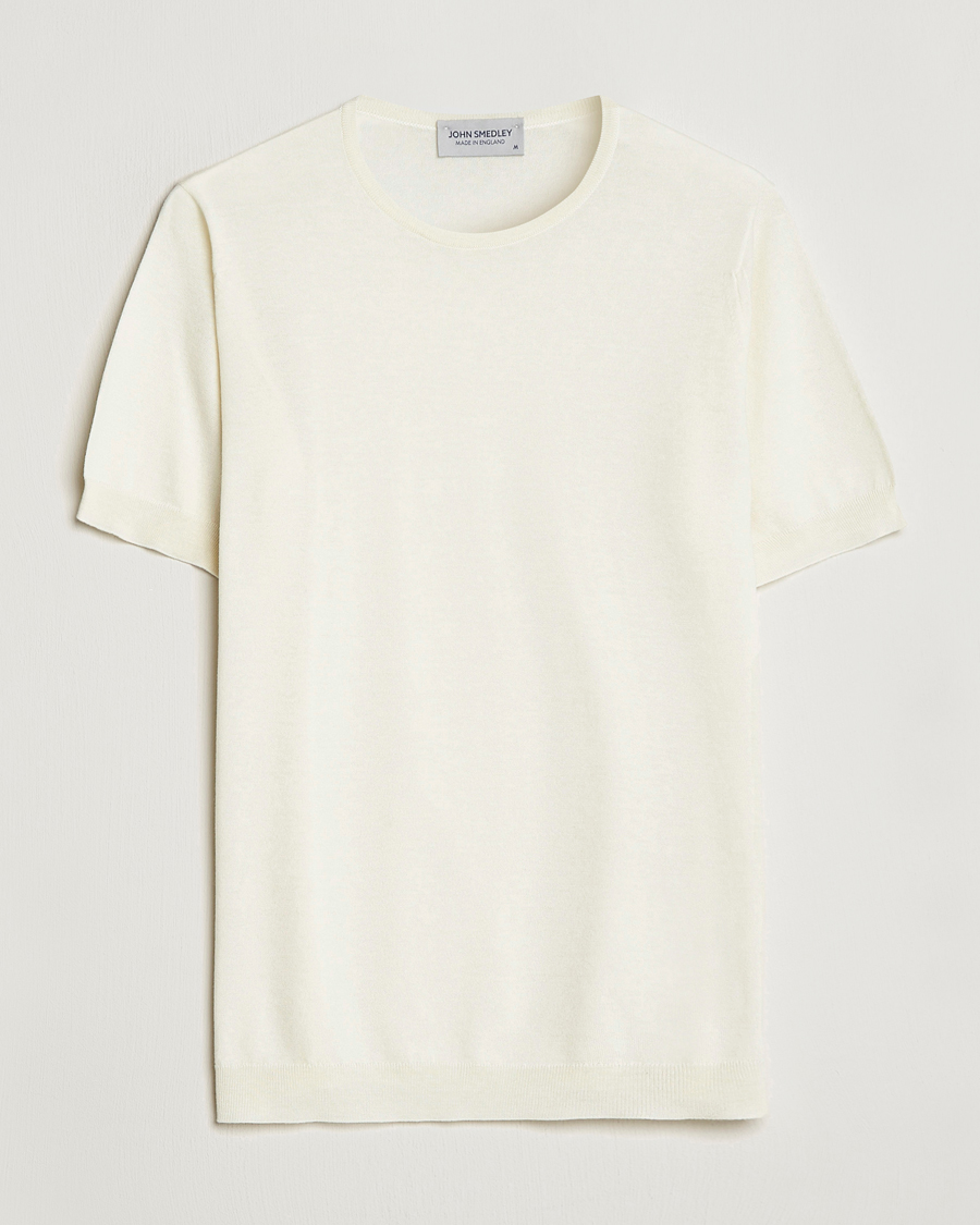 Homme | T-shirts | John Smedley | Belden Wool/Cotton T-Shirt Latte