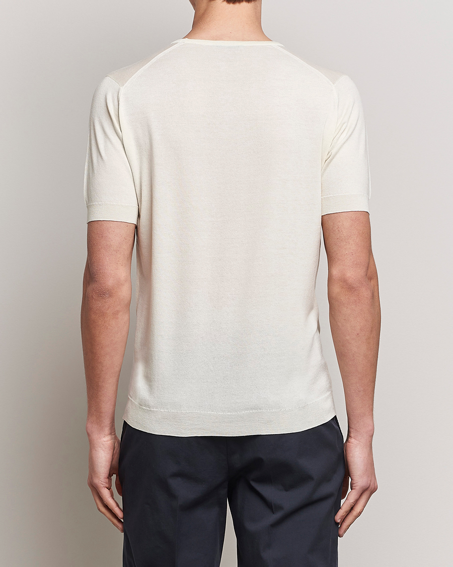 Homme | T-shirts | John Smedley | Belden Wool/Cotton T-Shirt Latte