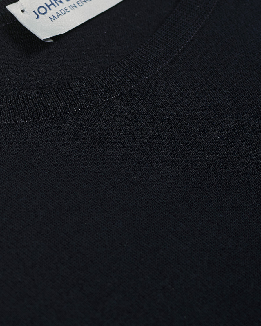 Homme | T-shirts | John Smedley | Belden Wool/Cotton T-Shirt Navy