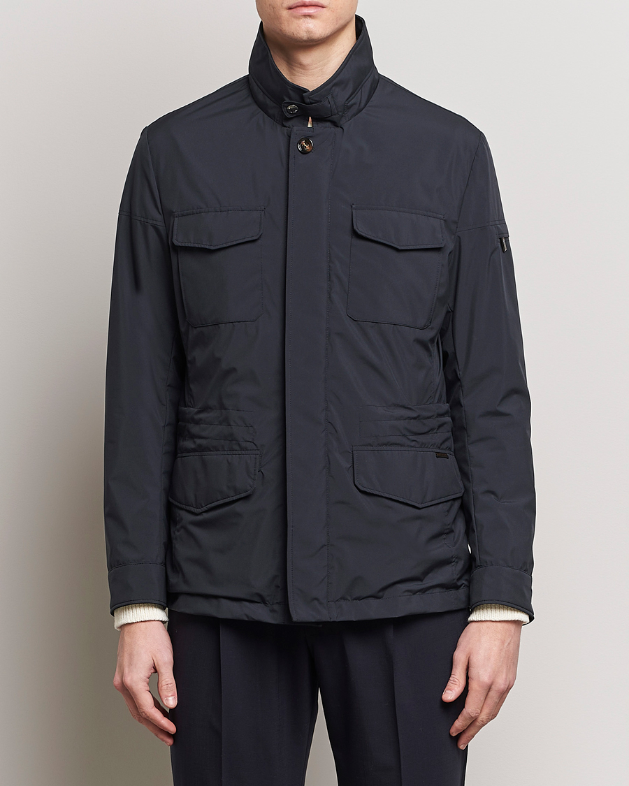Homme | Vêtements | MooRER | Waterproof Nylon Field Jacket Navy