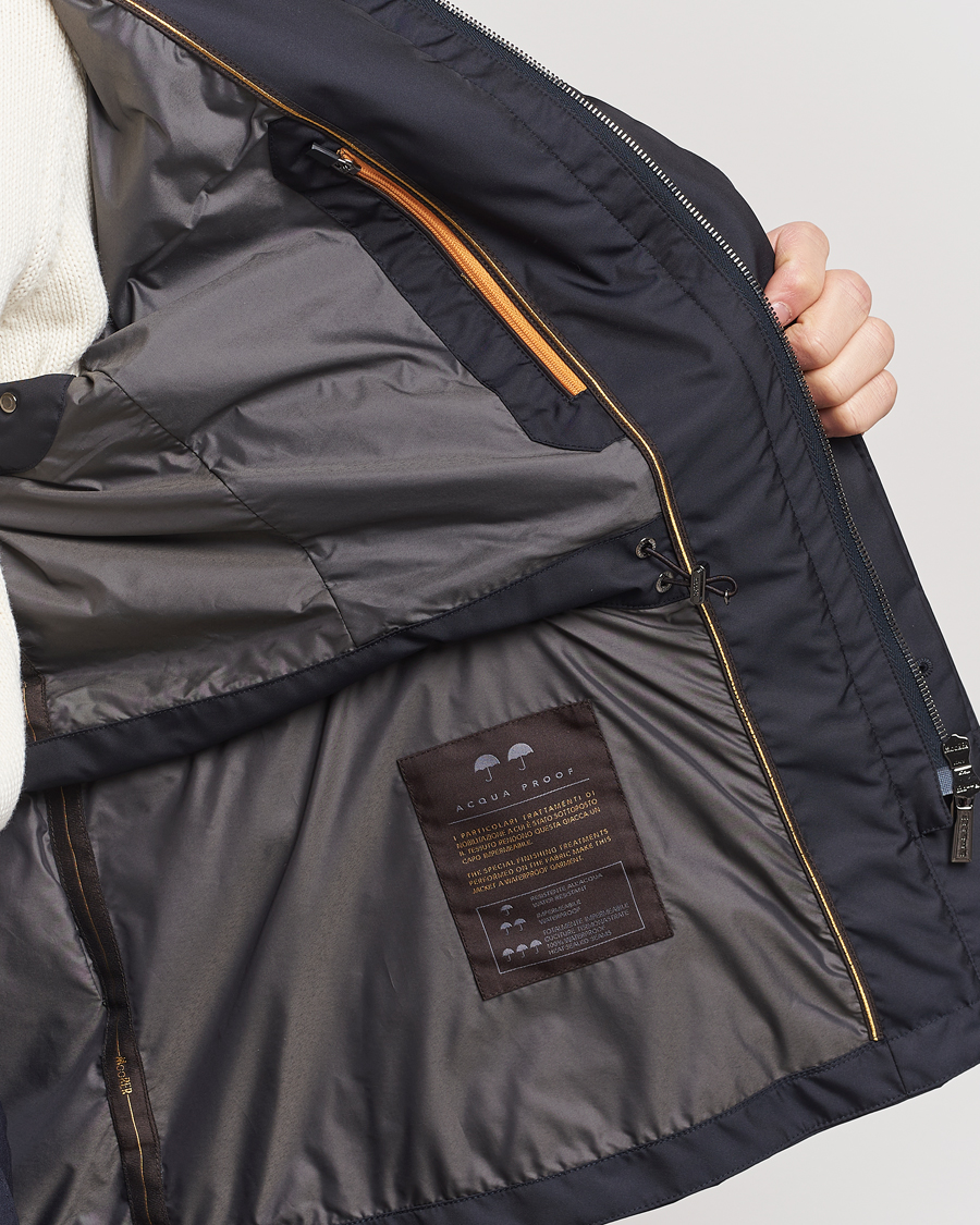 Homme | Manteaux Et Vestes | MooRER | Waterproof Nylon Field Jacket Navy