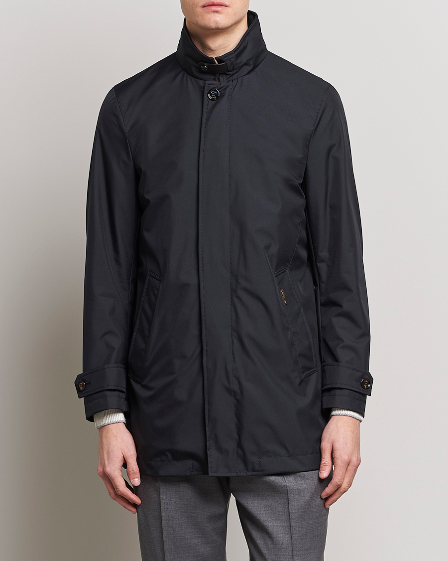 Homme | Manteaux Et Vestes | MooRER | Waterproof Car Coat Navy