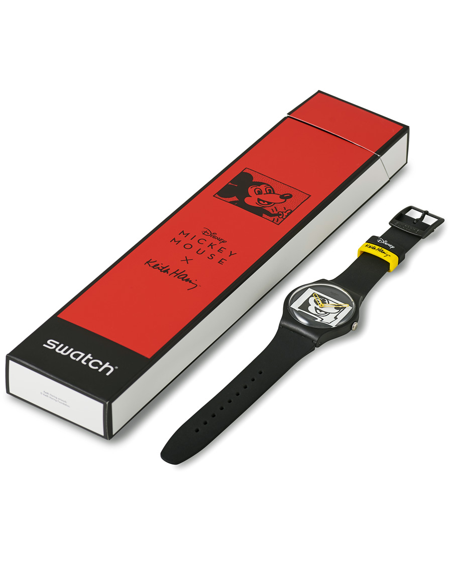 Homme | Swatch Swatch x Keith Haring Mickey Blanc sur Noir | Swatch | x Keith Haring Mickey Blanc sur Noir