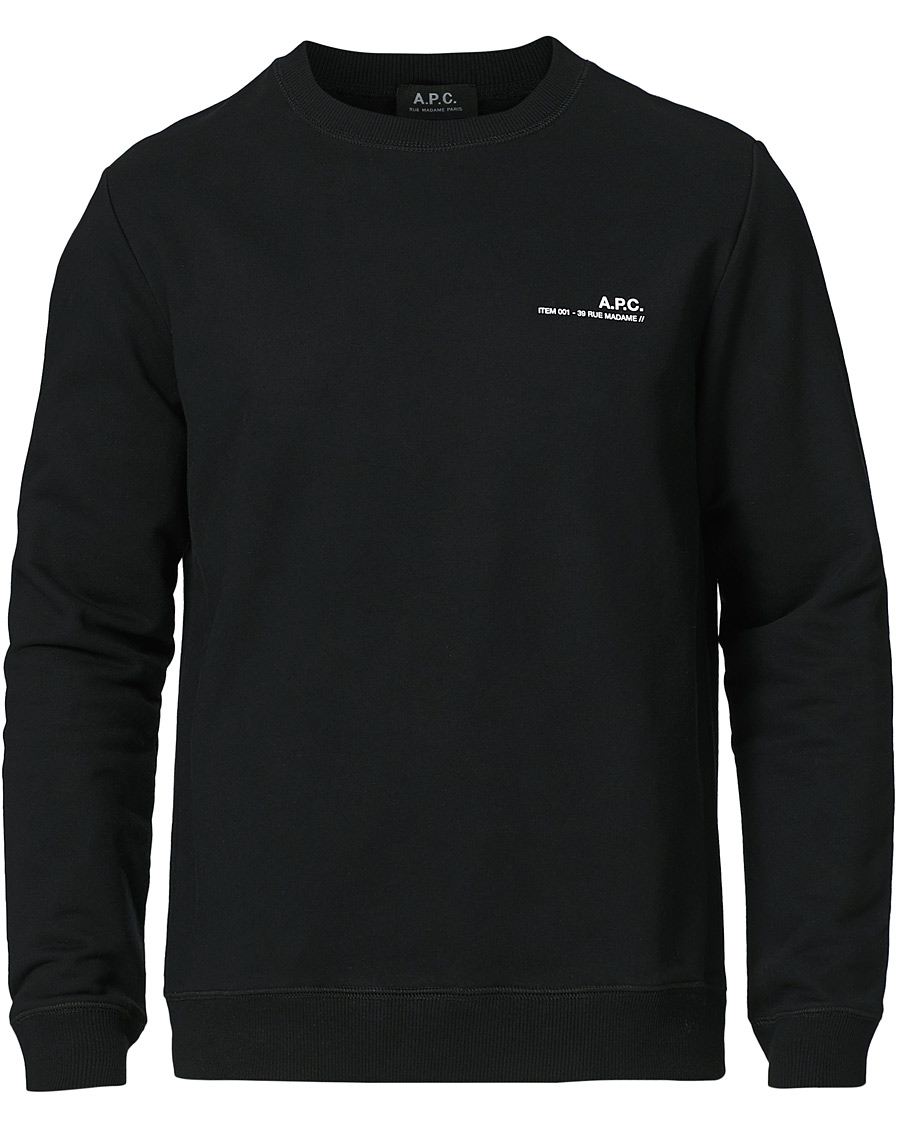 Homme | Pulls Et Tricots | A.P.C. | Item Crew Neck Sweatshirt Black