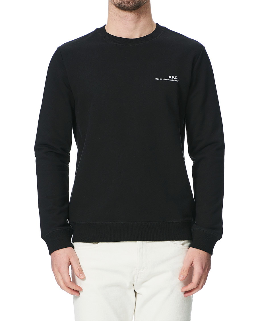 Homme | Pulls Et Tricots | A.P.C. | Item Crew Neck Sweatshirt Black