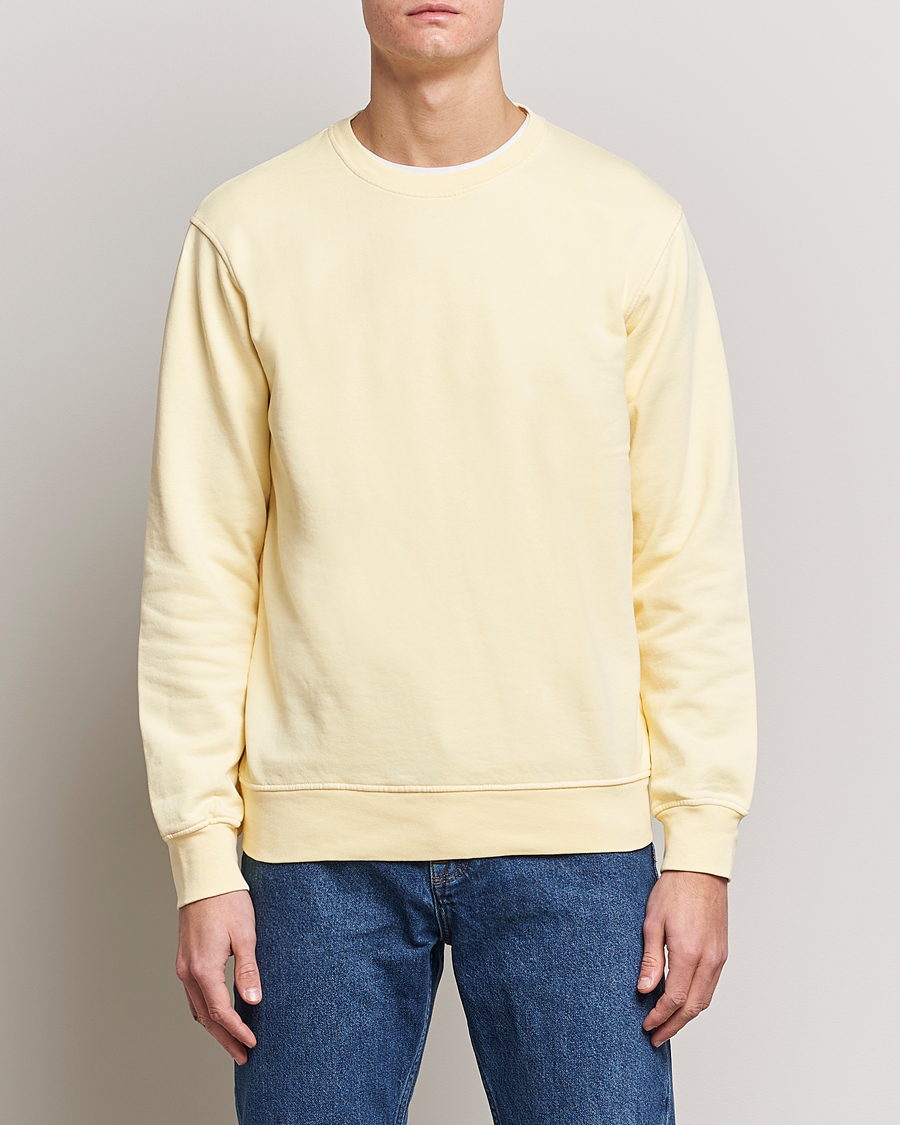 Homme | Sections | Colorful Standard | Classic Organic Crew Neck Sweat Soft Yellow