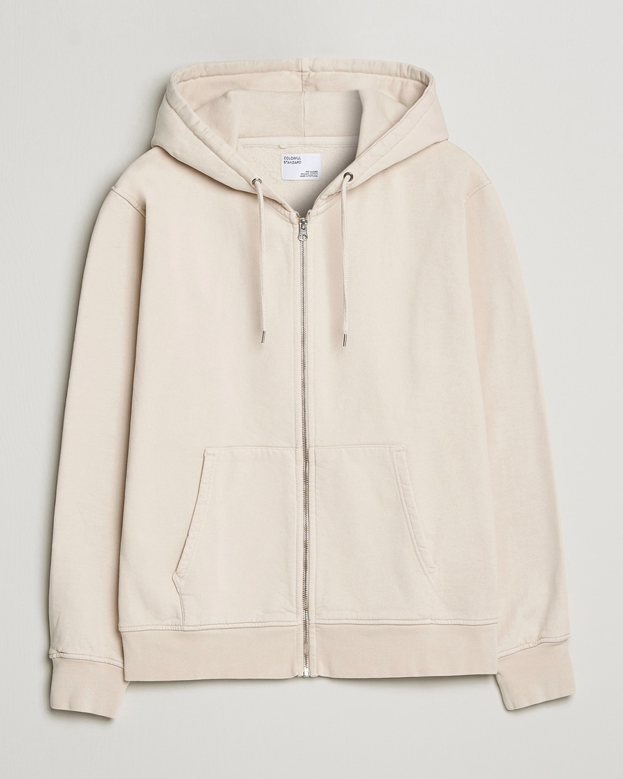 Homme | Pulls Et Tricots | Colorful Standard | Classic Organic Full Zip Hood Ivory White
