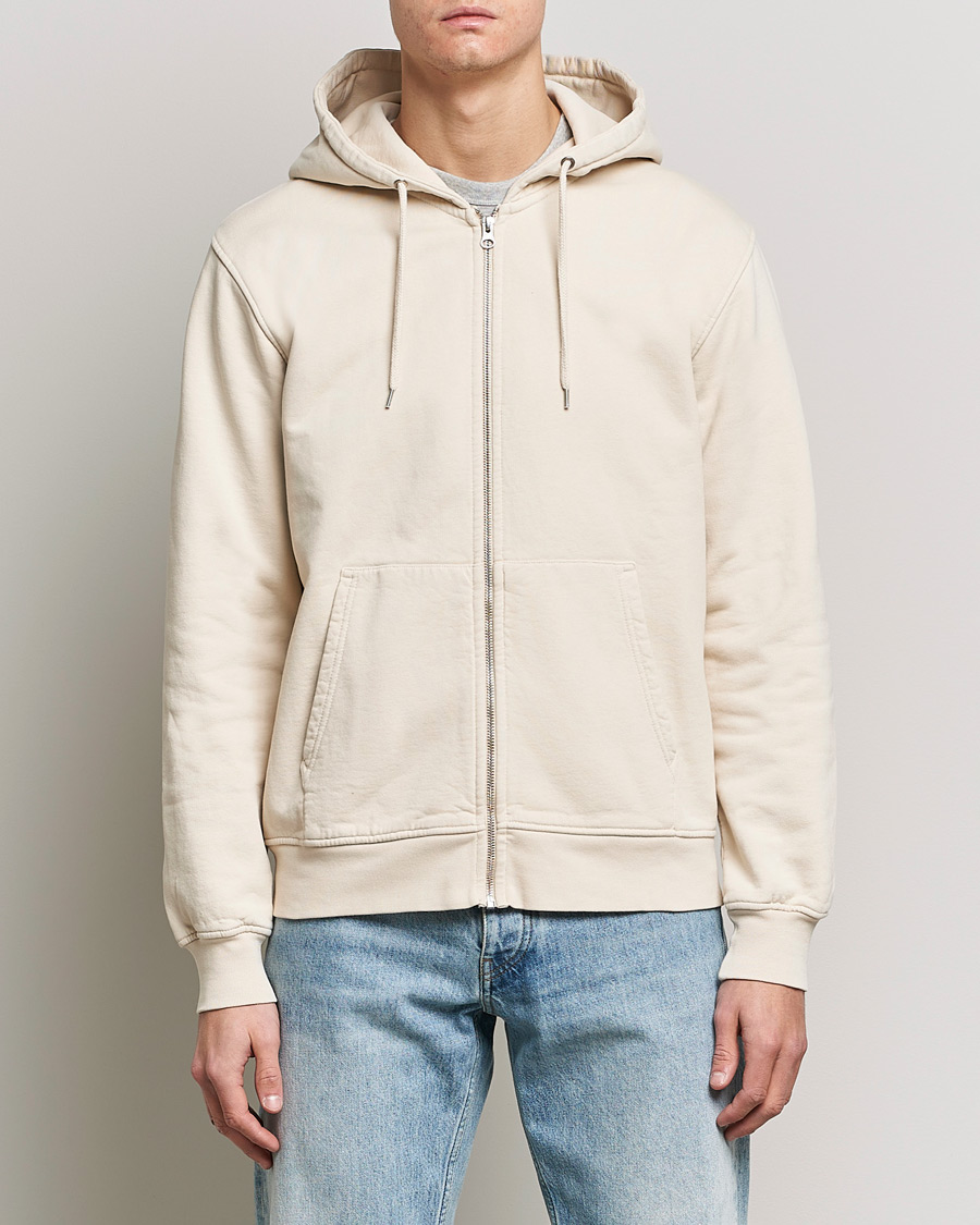 Homme | Sections | Colorful Standard | Classic Organic Full Zip Hood Ivory White