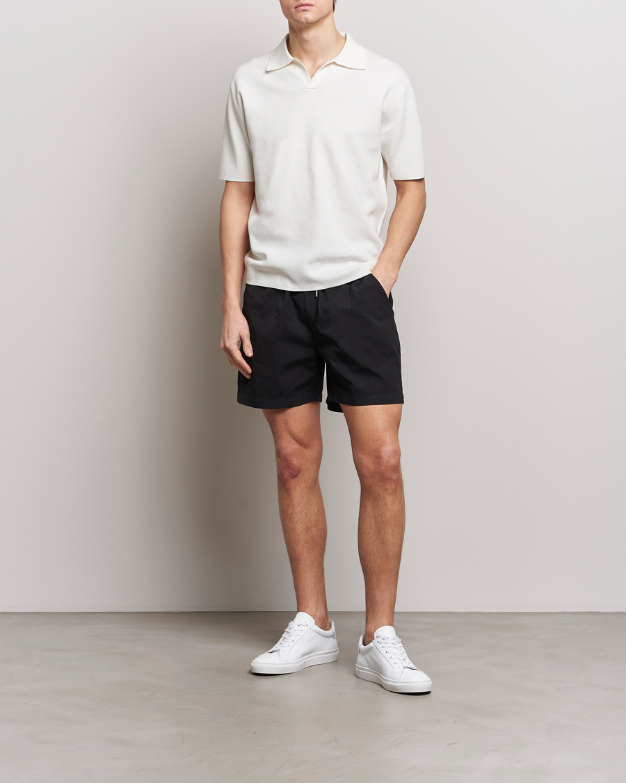 Homme | Shorts | Colorful Standard | Classic Organic Twill Drawstring Shorts Deep Black