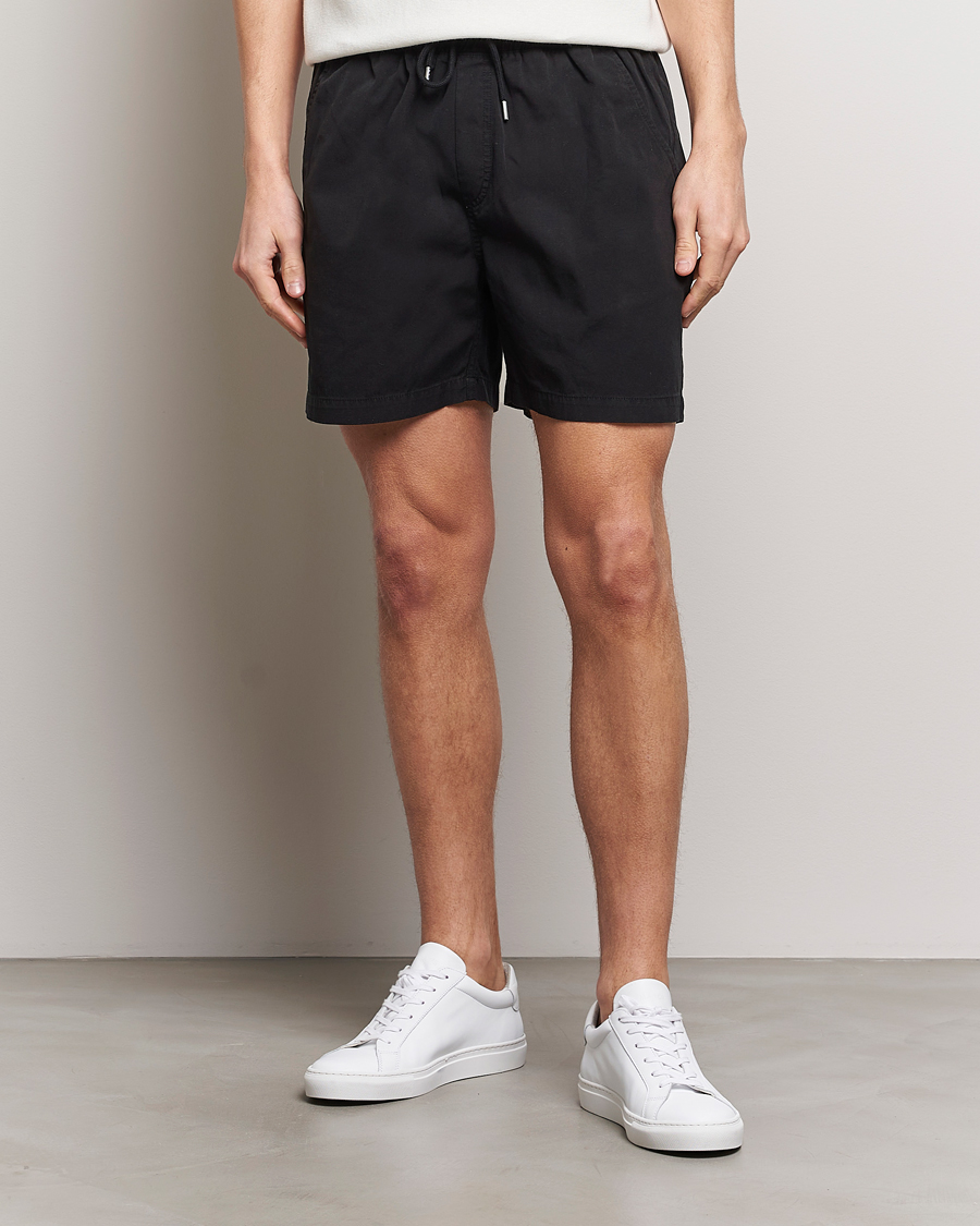 Homme | Shorts | Colorful Standard | Classic Organic Twill Drawstring Shorts Deep Black