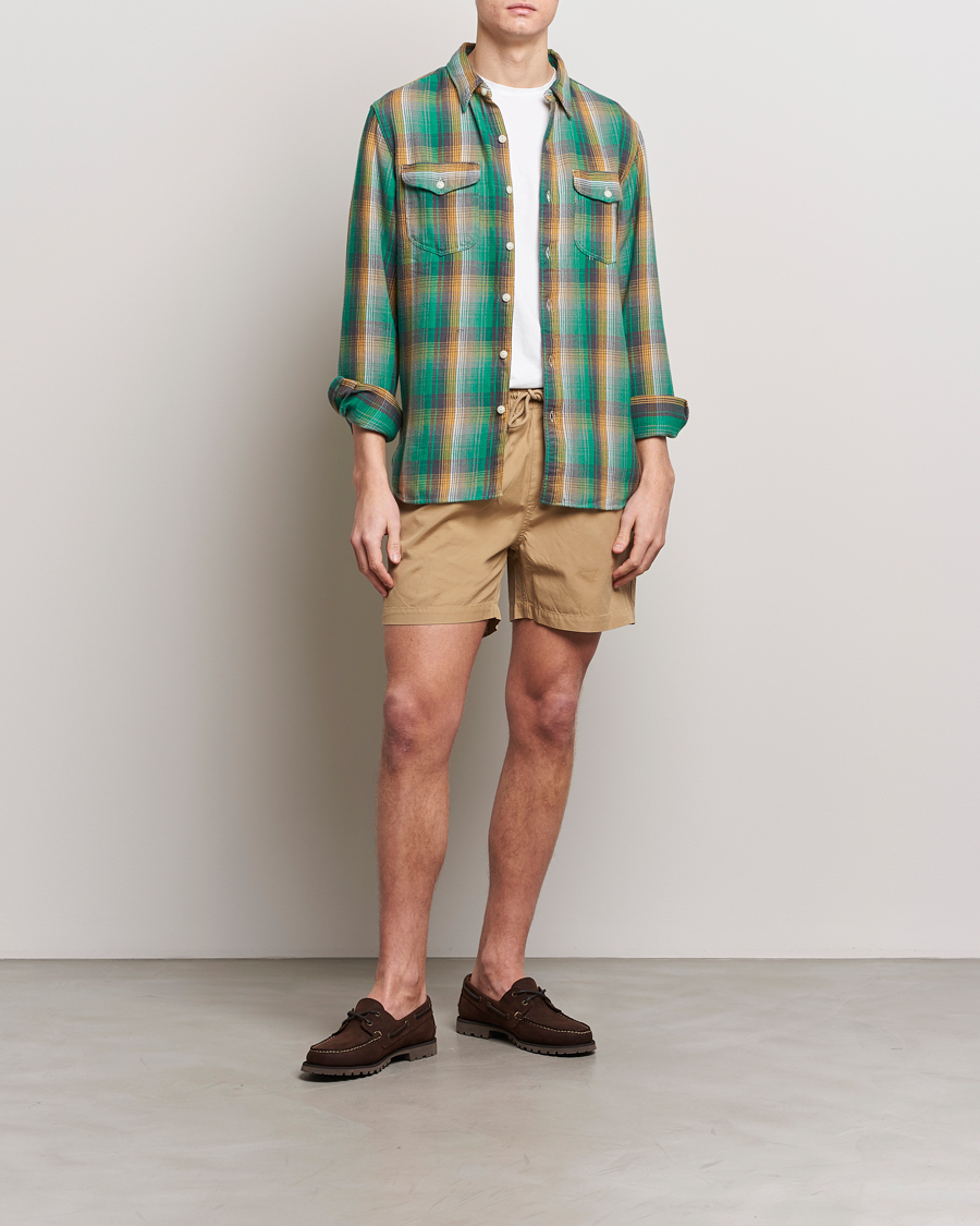 Homme | Shorts | Colorful Standard | Classic Organic Twill Drawstring Shorts Desert Khaki