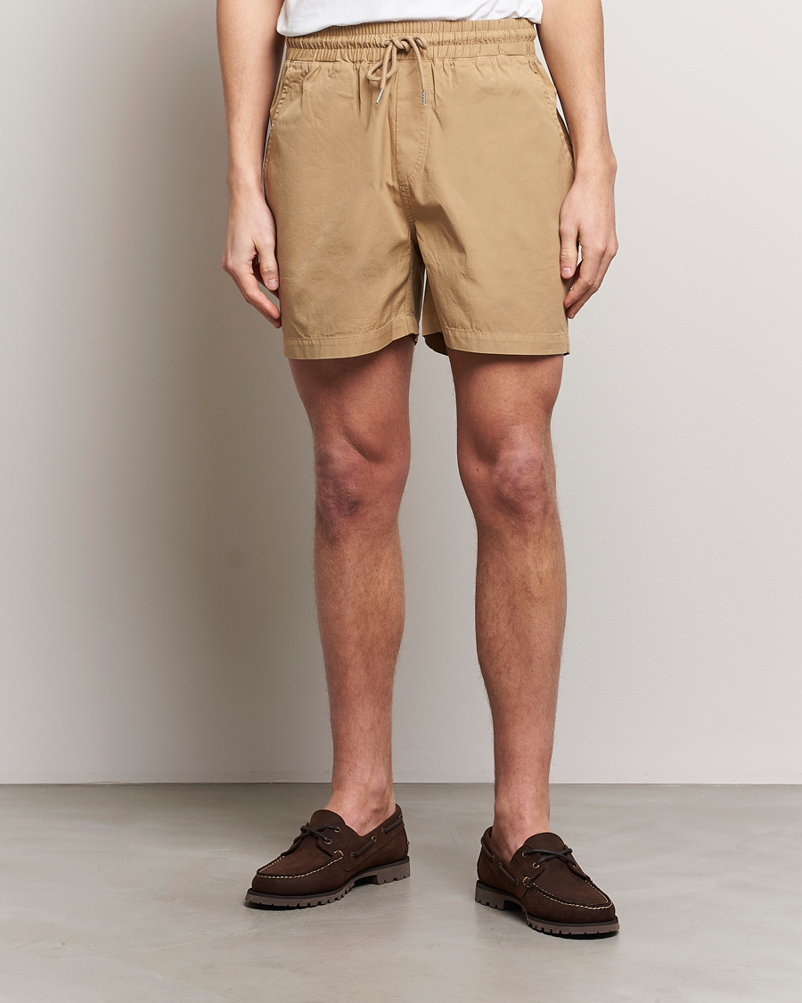 Homme | Shorts À Cordon De Serrage | Colorful Standard | Classic Organic Twill Drawstring Shorts Desert Khaki