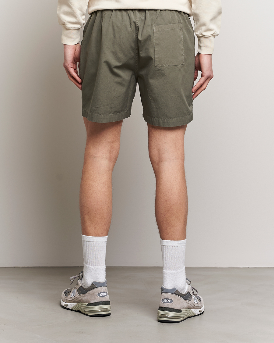 Homme | Shorts | Colorful Standard | Classic Organic Twill Drawstring Shorts Dusty Olive