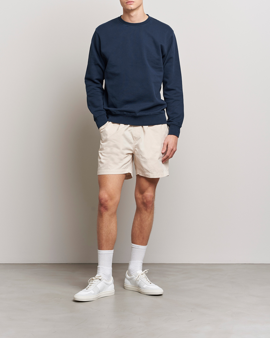 Homme | Shorts | Colorful Standard | Classic Organic Twill Drawstring Shorts Ivory White
