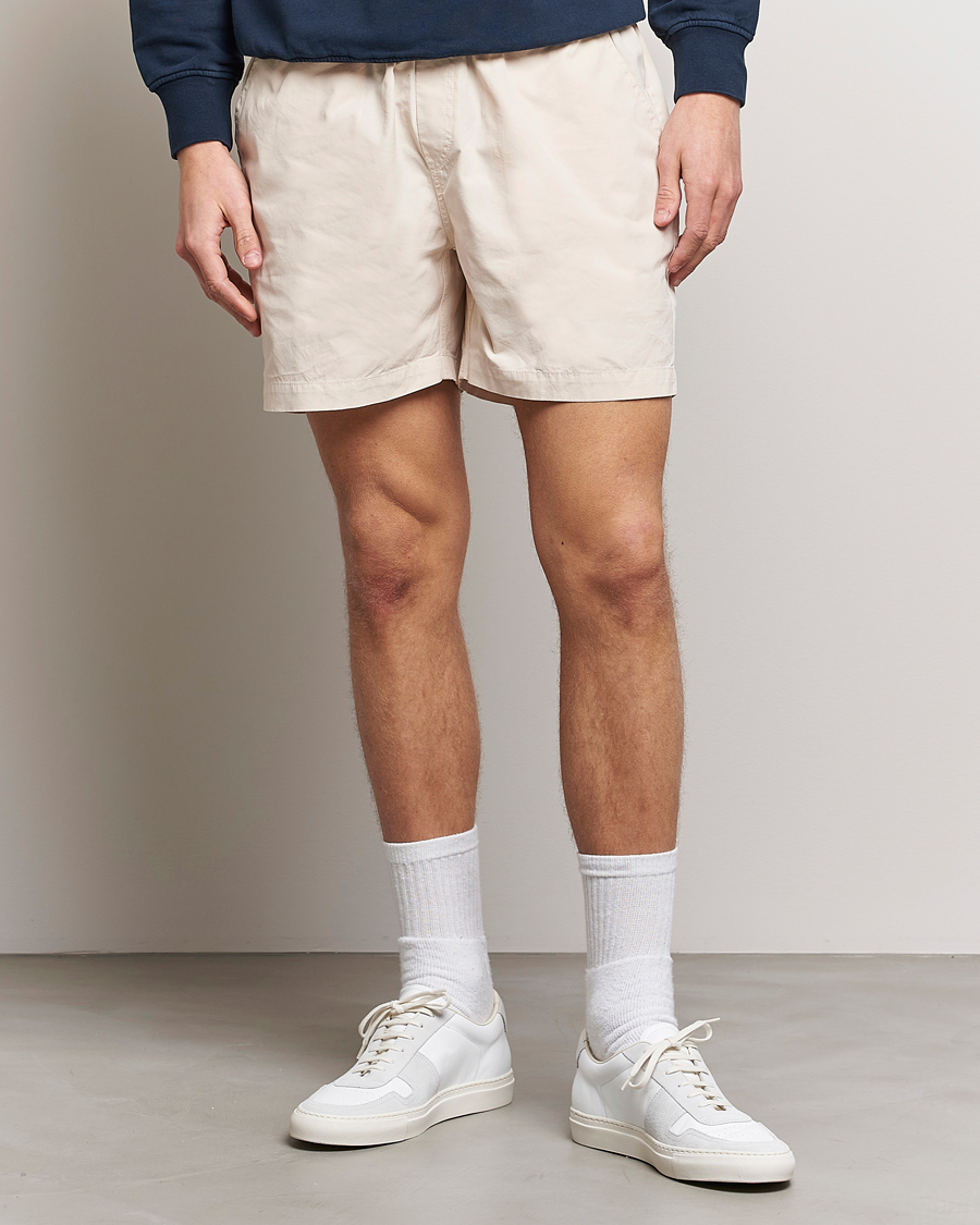 Homme | Shorts | Colorful Standard | Classic Organic Twill Drawstring Shorts Ivory White